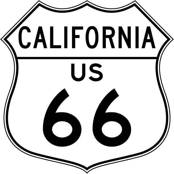 California US 66 Replica Road Sign
