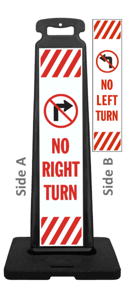 No Right Turn Vertical Panel