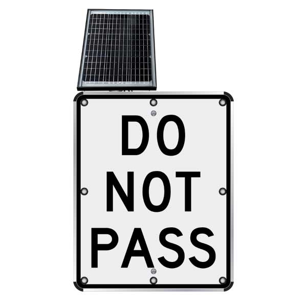 LED Solar Do Not Pass Sign