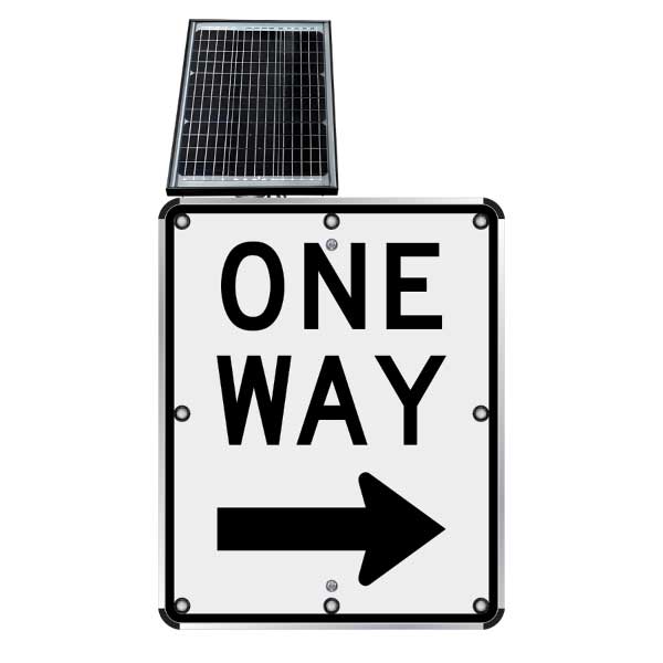 LED Solar One Way (Right Arrow) Sign