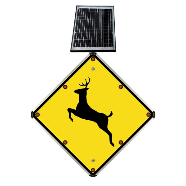 LED Solar Deer Crossing Sign