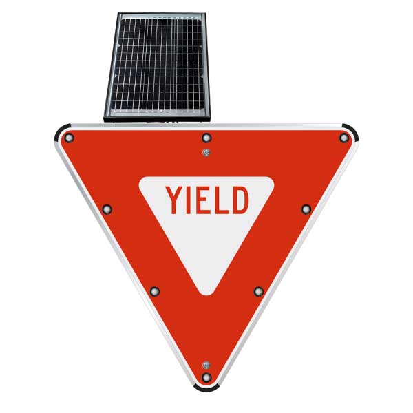 LED Solar Yield Sign