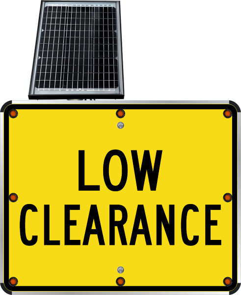 LED Solar Low Clearance Sign