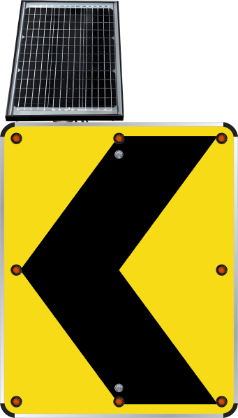 LED Solar Chevron Alignment Sign