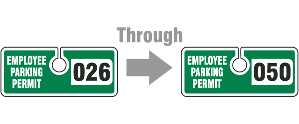 Green Employee Parking Permit Tag