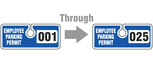 Blue Employee Parking Permit Tag