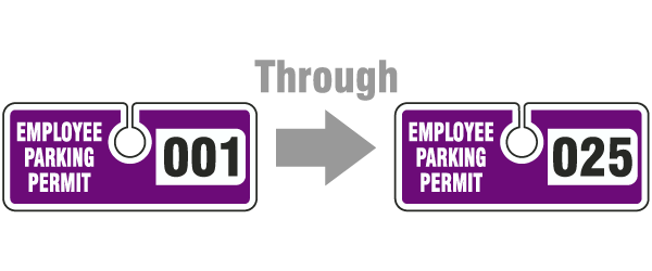 Purple Employee Parking Permit Tag