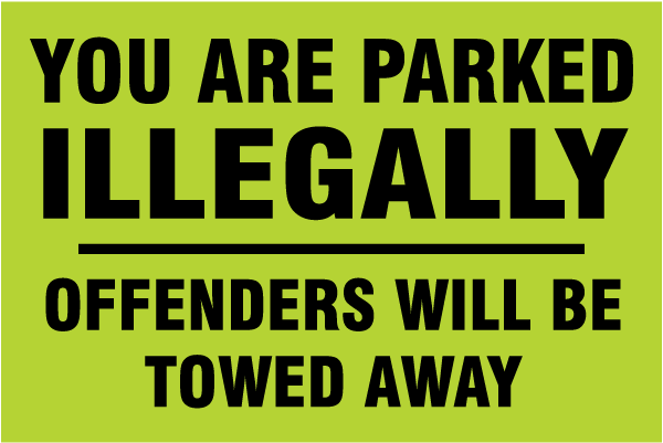 You Are Parked Illegally Sticker