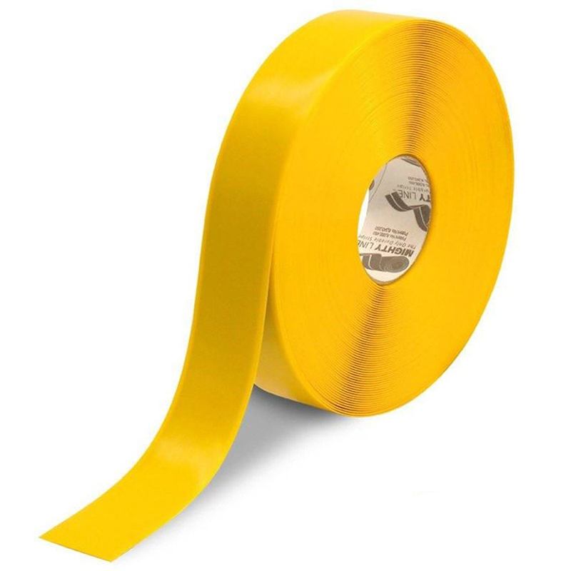 2" Yellow Mighty Line Safety Floor Tape - 100 FT. Roll