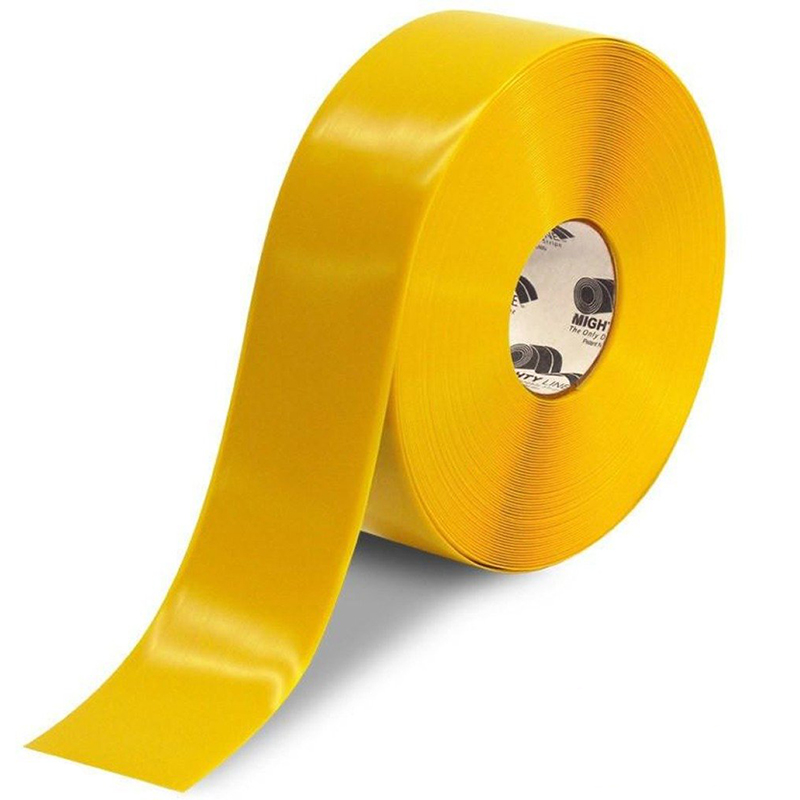3" Yellow Mighty Line Safety Floor Tape - 100 FT. Roll