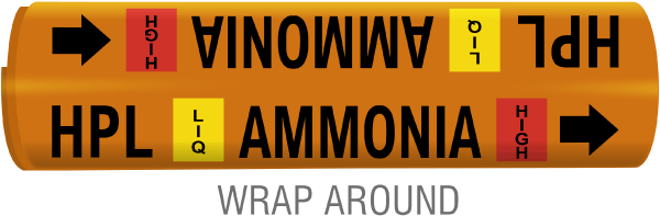 High Pressure Liquid Pipe Marker