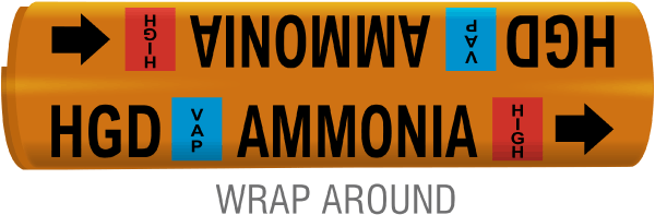 Hot Gas Defrost Pipe Marker