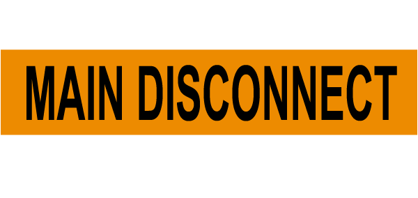 Main Disconnect Marker