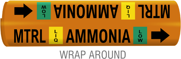 Medium Temperature Recirculated Liquid Pipe Marker