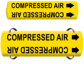 Compressed Air Wrap Around & Strap On Pipe Marker