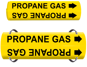 Propane Gas Wrap Around & Strap On Pipe Marker