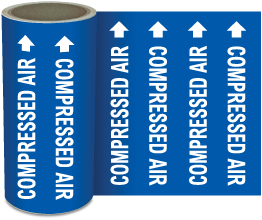 Compressed Air Continuous Pipe Marker on a Roll