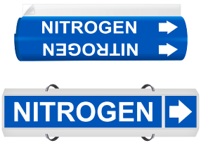 Nitrogen High Performance Wrap Around & Strap On Pipe Marker