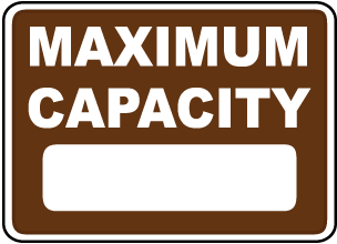 Maximum Capacity Sign
