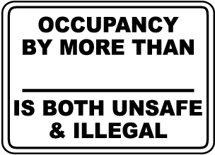 Occupancy By More Than Sign