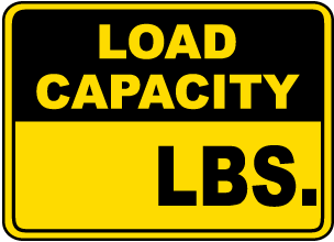 Load Capacity (Pounds) Sign