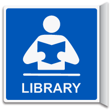 2-Way Library Sign