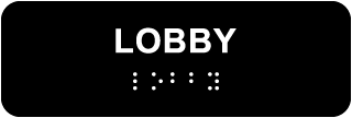Lobby Sign with Braille