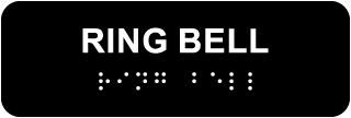 Ring Bell Sign with Braille