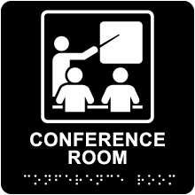 Conference Room Sign with Braille