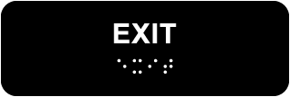 Exit Sign with Braille