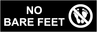 No Bare Feet Sign