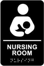 Nursing Room Sign with Braille