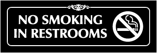 No Smoking In Restrooms Sign