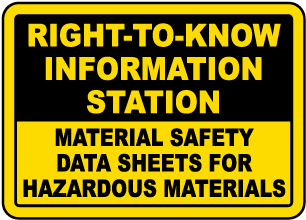 Right To Know Information Sign