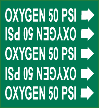 Oxygen 50 Psi Medical Gas Marker