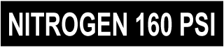 Nitrogen 160 Psi Pipe Label