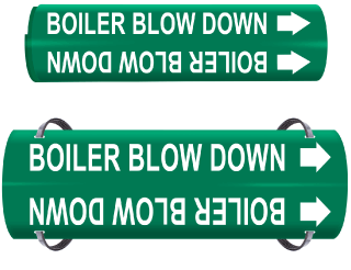 Boiler Blow Down Wrap Around & Strap On Pipe Marker