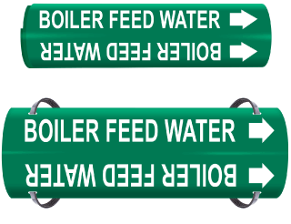 Boiler Feed Water Wrap Around & Strap On Pipe Marker