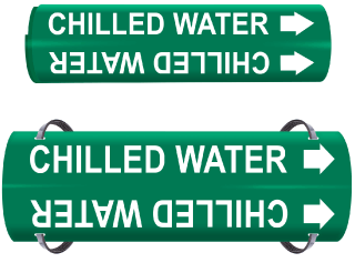 Chilled Water Wrap Around & Strap On Pipe Marker