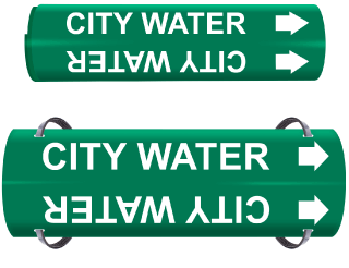 City Water Wrap Around & Strap On Pipe Marker