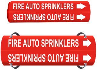 Fire Auto Sprinklers Pipe Marker