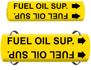 Fuel Oil Sup. Wrap Around & Strap On Pipe Marker