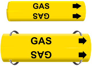 Gas Wrap Around & Strap On Pipe Marker