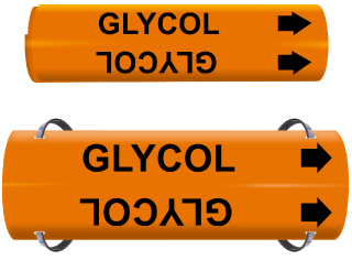 Glycol Wrap Around & Strap On Pipe Marker