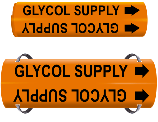 Glycol Supply Wrap Around & Strap On Pipe Marker