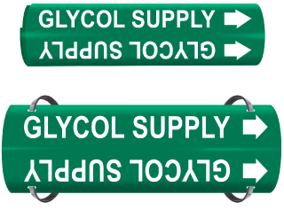 Glycol Supply Wrap Around & Strap On Pipe Marker