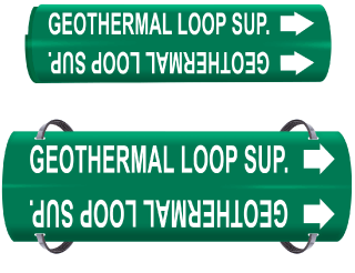 Geothermal Loop Sup. Wrap Around & Strap On Pipe Marker