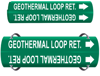 Geothermal Loop Ret. Wrap Around & Strap On Pipe Marker