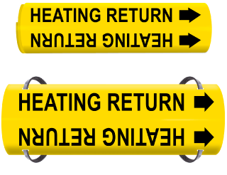 Heating Return Wrap Around & Strap On Pipe Marker