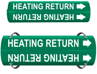 Heating Return Wrap Around & Strap On Pipe Marker